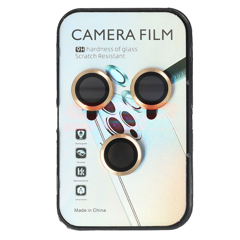 Protectie sticla Metal camera foto Apple iPhone 17 Pro Max Gold