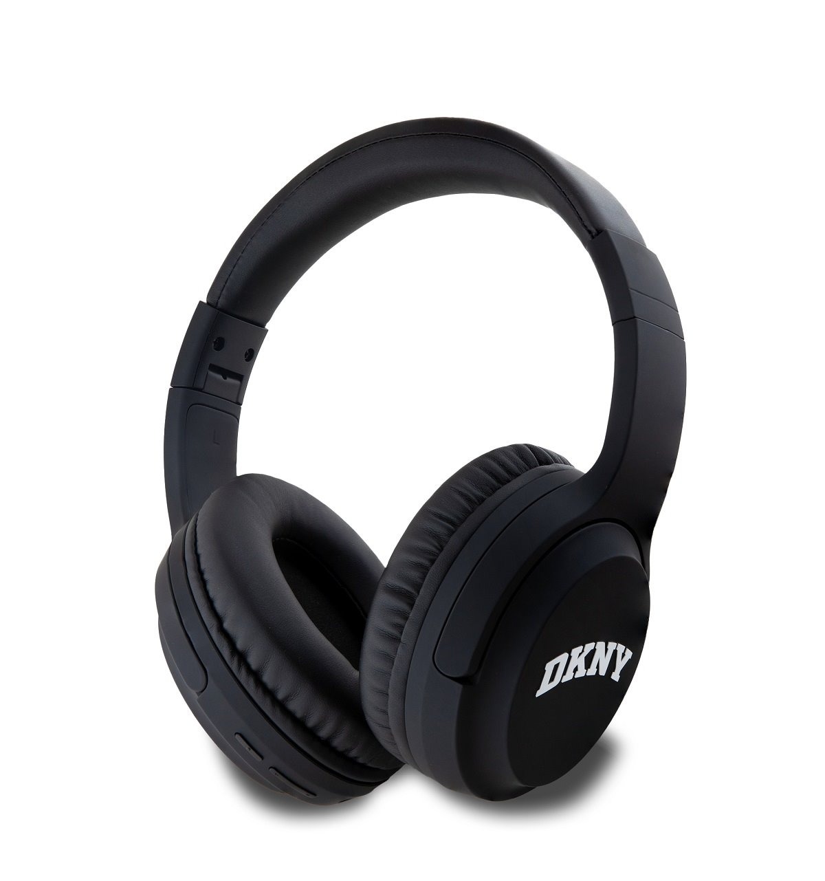 Căști wireless DKNY din piele PU cu logo Arch, negre