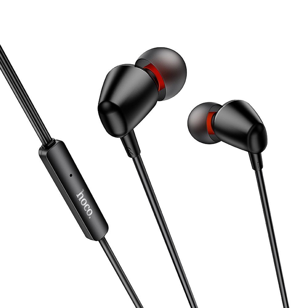 Căști cu fir Jack 3.5 mm, Hoco M107, negre