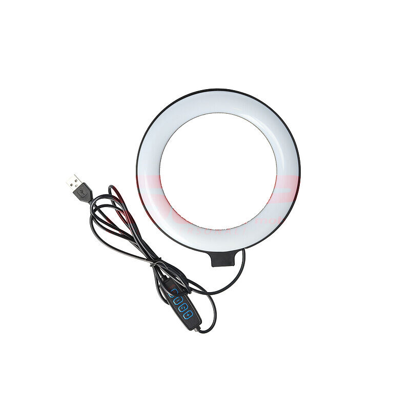 Stand Live Profesional pentru birou cu Ring Light LED 16cm, Braț Reglabil și Suport Telefon