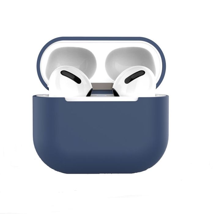 Husă protecție din silicon model Soft pentru AirPods 3, albastru