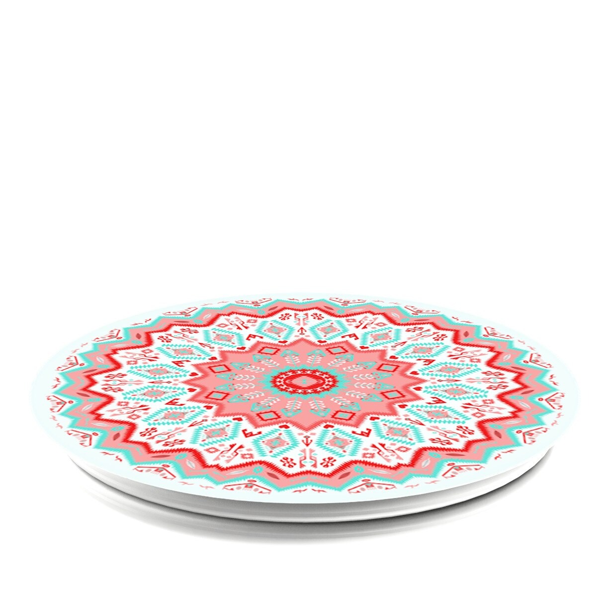 PopSockets® pentru telefon, tabletă, model Red Aztec Mandala