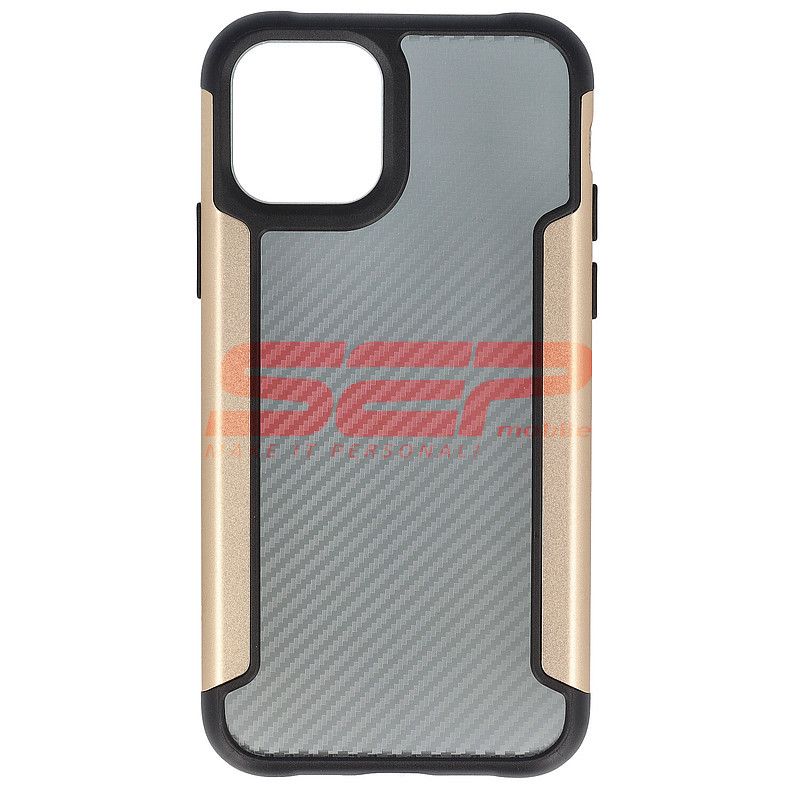 Toc TPU+PC Carbon Fiber Apple iPhone 11 Pro Gold