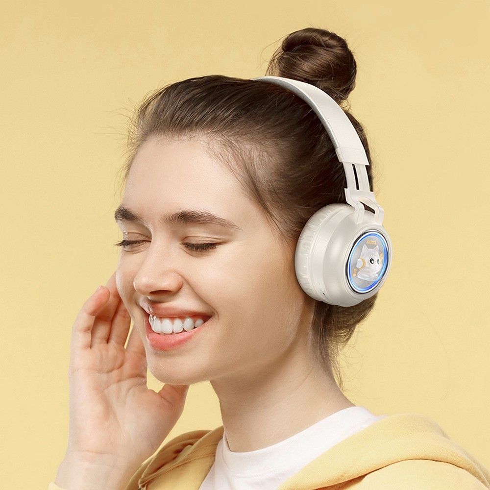 Căști pentru copii bluetooth wireless hoco. W50, albe