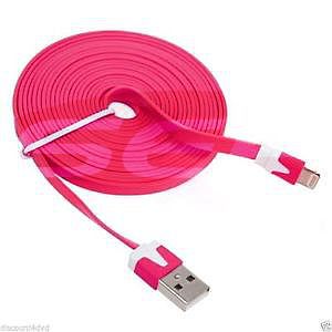 Cablu date USB flat 3 metri iPhone 5G / 5C / 5S / 6G / iPad mini
