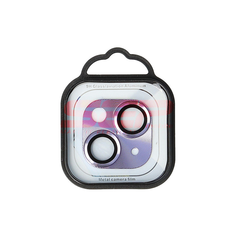 Protectie sticla Metal Full Cover camera foto Apple iPhone 14 Purple