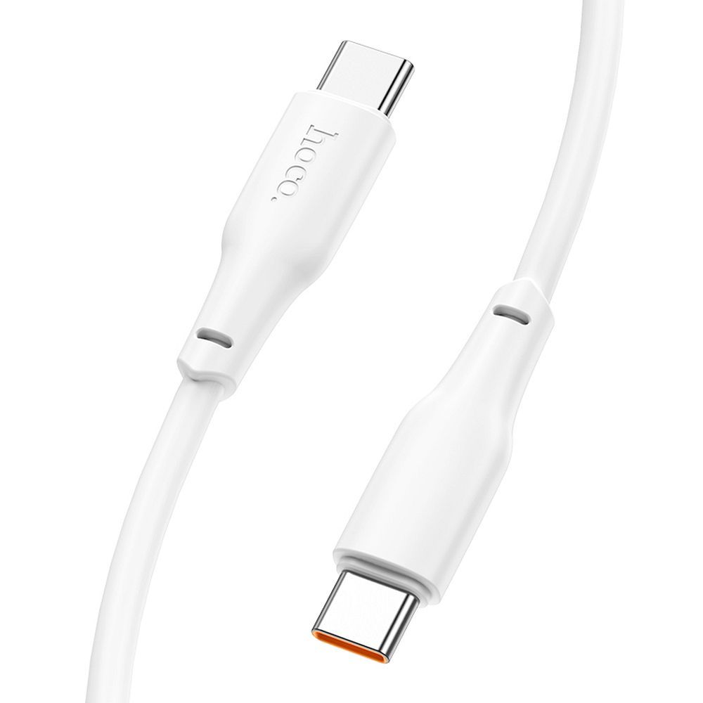 Cablu date și încărcare USB-C la USB-C, 3A, 100W, 2m, Hoco X93, alb