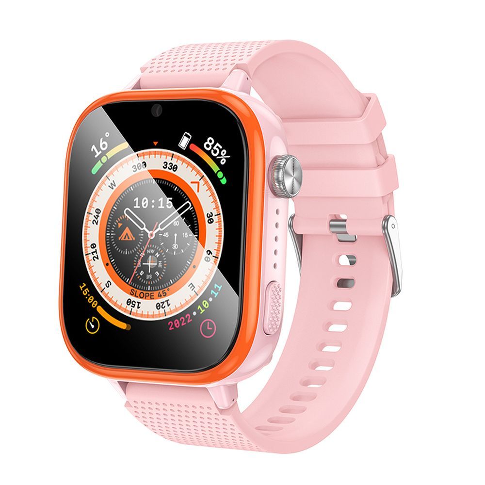 Smartwatch hoco. pentru copii 1,83″ 4G GPS cu funcție de apel Y101, roz