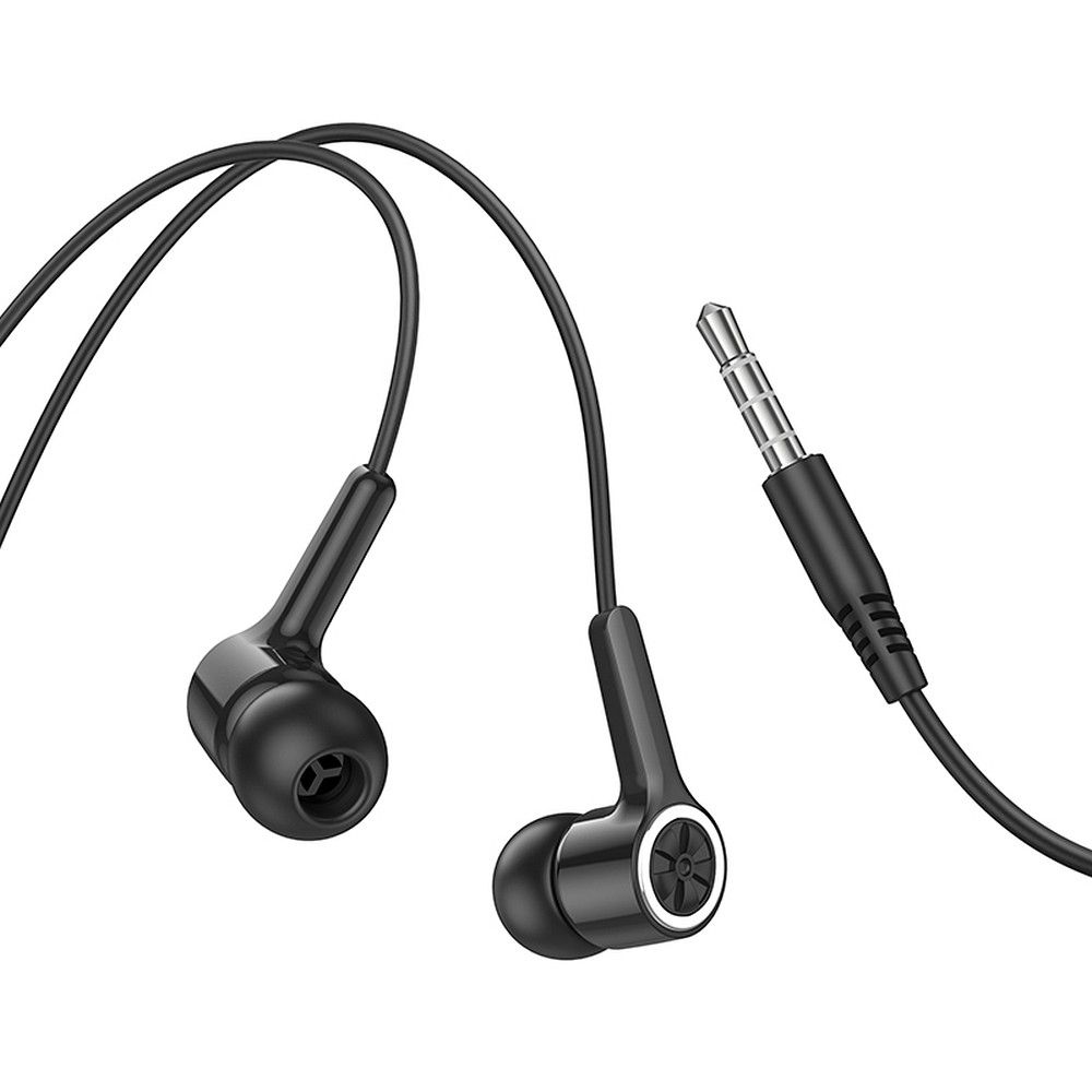 Căști cu fir Jack 3.5 mm, Hoco M104, negre