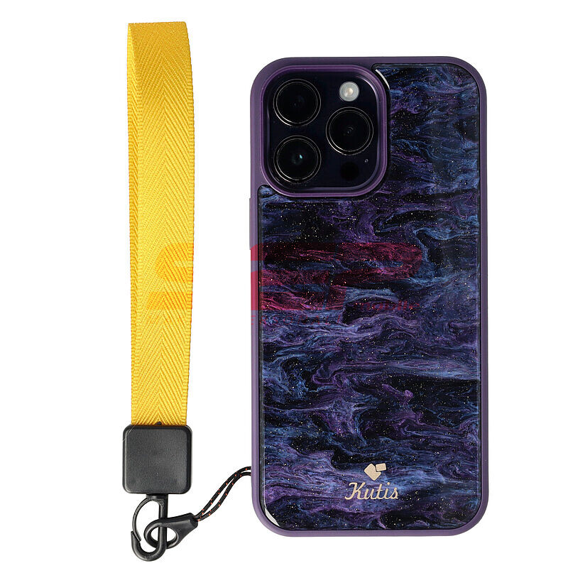 Accesoriu tip bratara textil pentru husa telefon mobil YELLOW