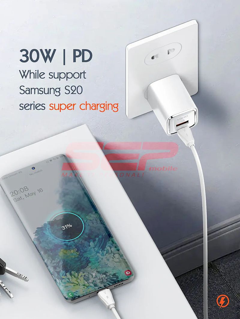 Incarcator retea LDNIO USB-A + USB-C Fast Charge Type-C 30W A2317C