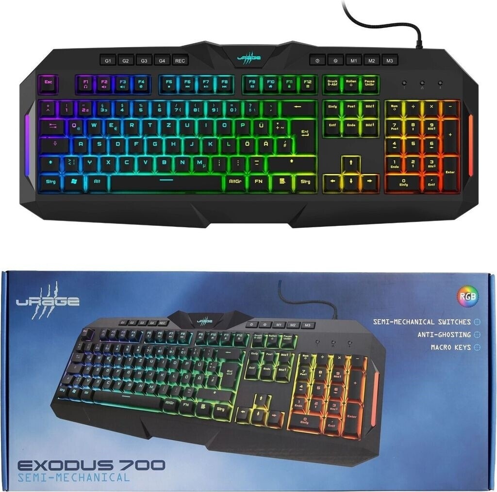 Tastatură Gaming Hama uRage Exodus 700, Semi-Mecanică, Iluminare RGB