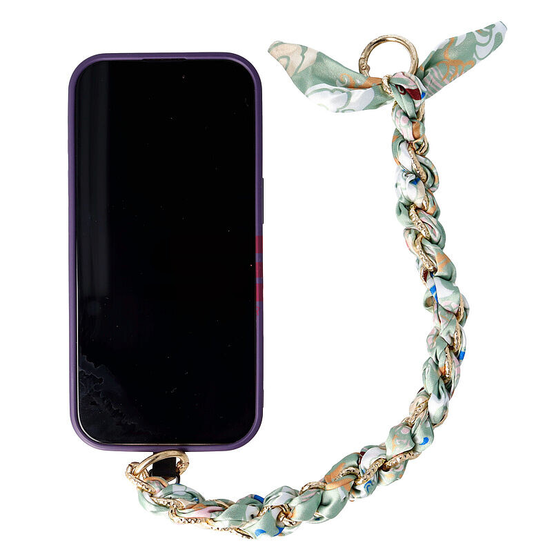 Accesoriu tip bratara cu lantisor pentru husa telefon mobil Design 06