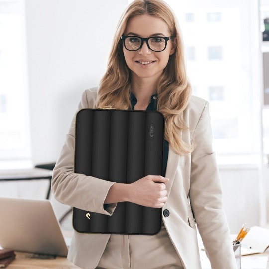 Geantă laptop 15/16 inch si husa pentru accesorii TECH-PROTECT Puffy, neagra