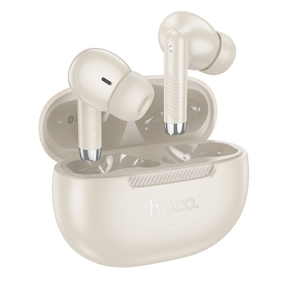 Căști wireless TWS, Hoco  EQ24, crem