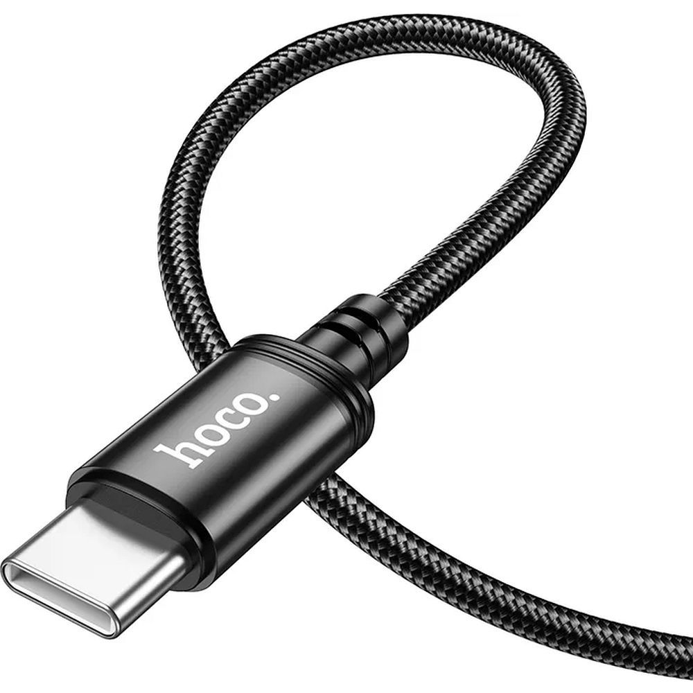 Cablu date și încărcare USB-C la USB-C, 3A, 60W, 1m, Hoco X89, negru