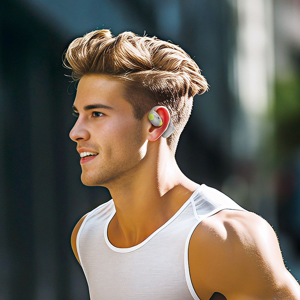 Căști wireless hoco. bluetooth, TWS, EA1, crem