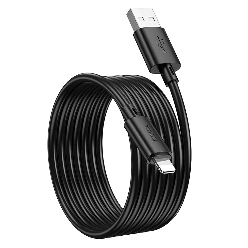Cablu date și încărcare USB-A la Lightning, 2.4A, 2 m, Hoco X88, negru