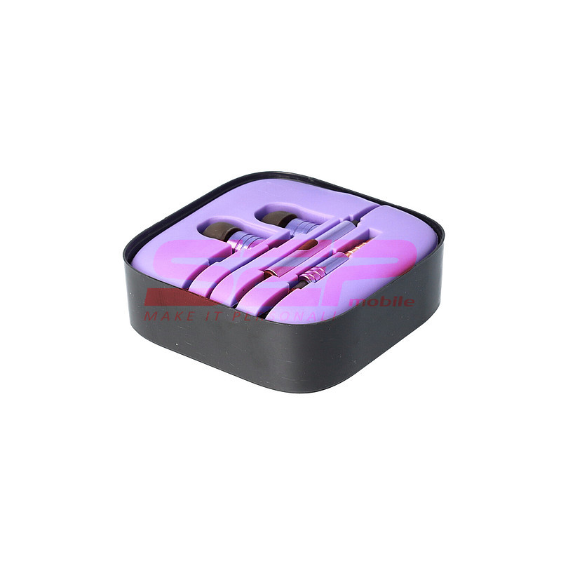 Casti audio In-Ear Stereo Metal universal 3,5mm PURPLE