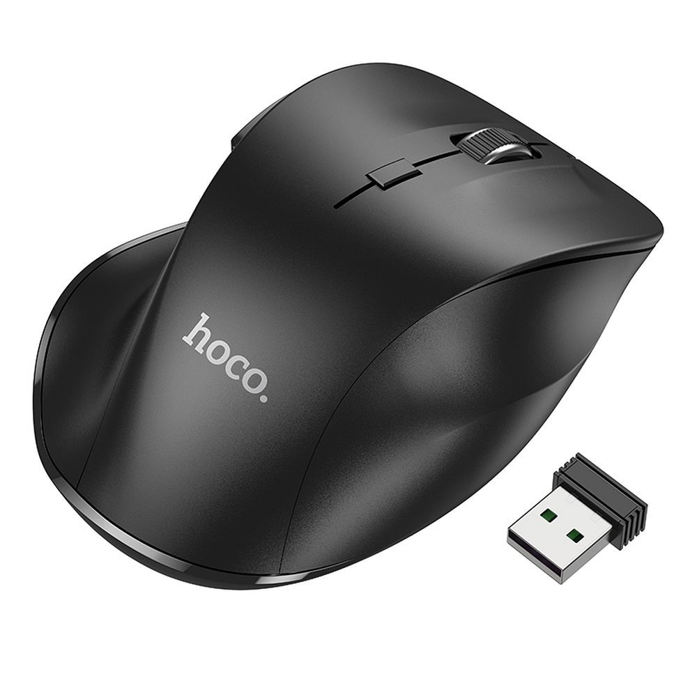 Mouse wireless hoco. 2.4G, 1600 DPI, GM24, negru