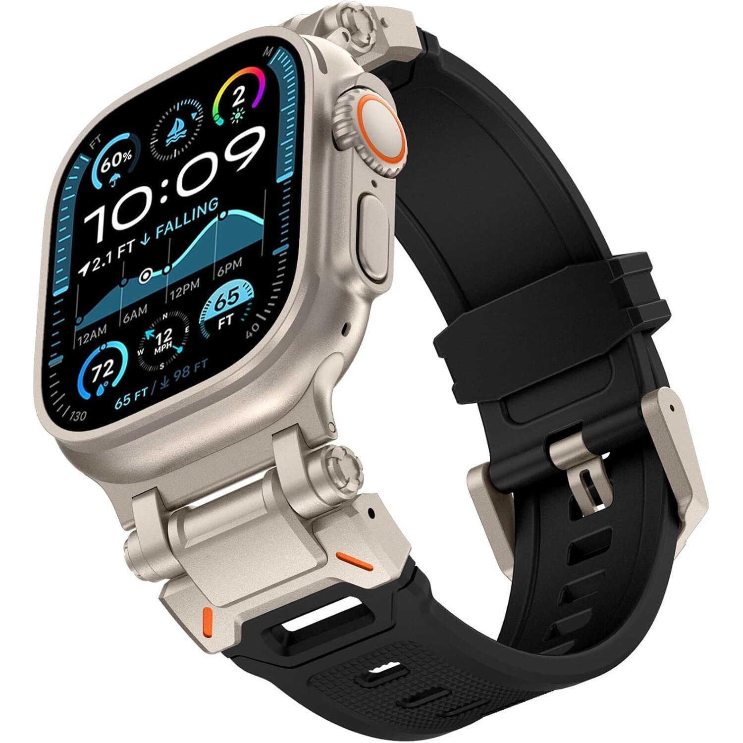 Curea Spigen pentru Apple Watch 42mm / 44mm / 45mm / 49mm Ultra, seria 1-9 / SE / Ultra 1/2, negru
