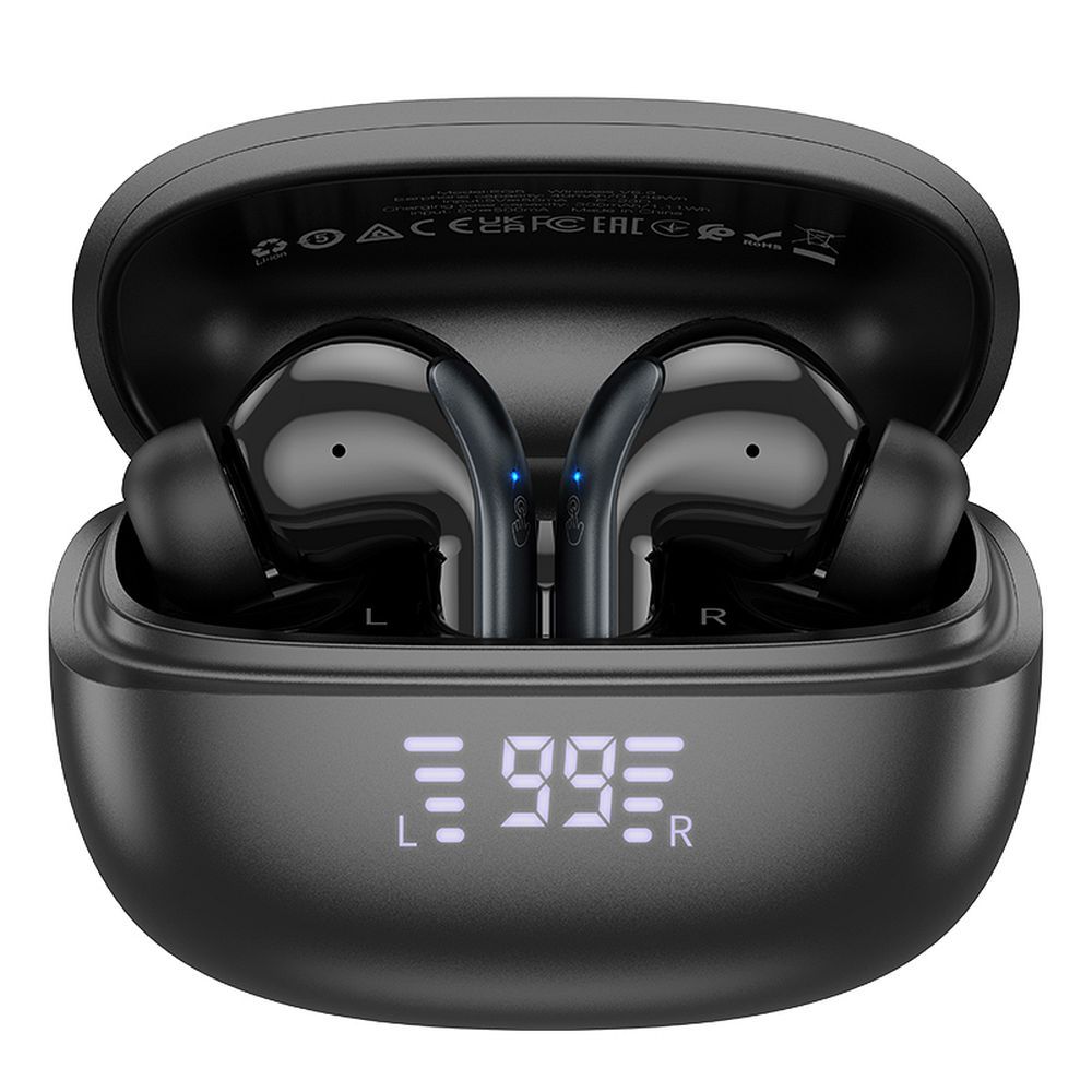 Căști wireless TWS ANC + ENC, Hoco EQ5, negre