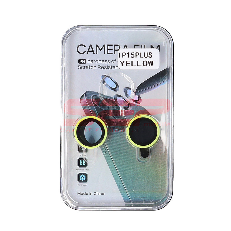 Protectie sticla camera foto Ceramic Apple iPhone 15 Plus Yellow