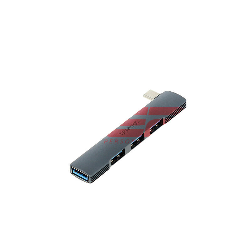 HUB extindere 4 in 1 cu conector Type-C TRANYOO HB8-C