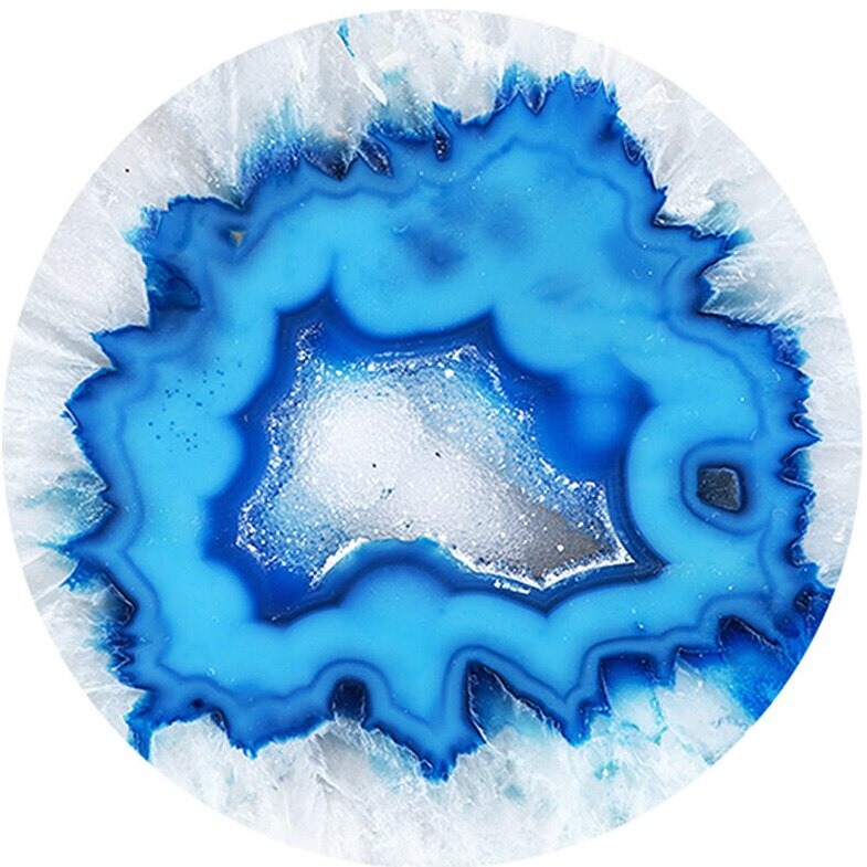 PopSockets® pentru telefon, tabletă, model Ice Blue Agate