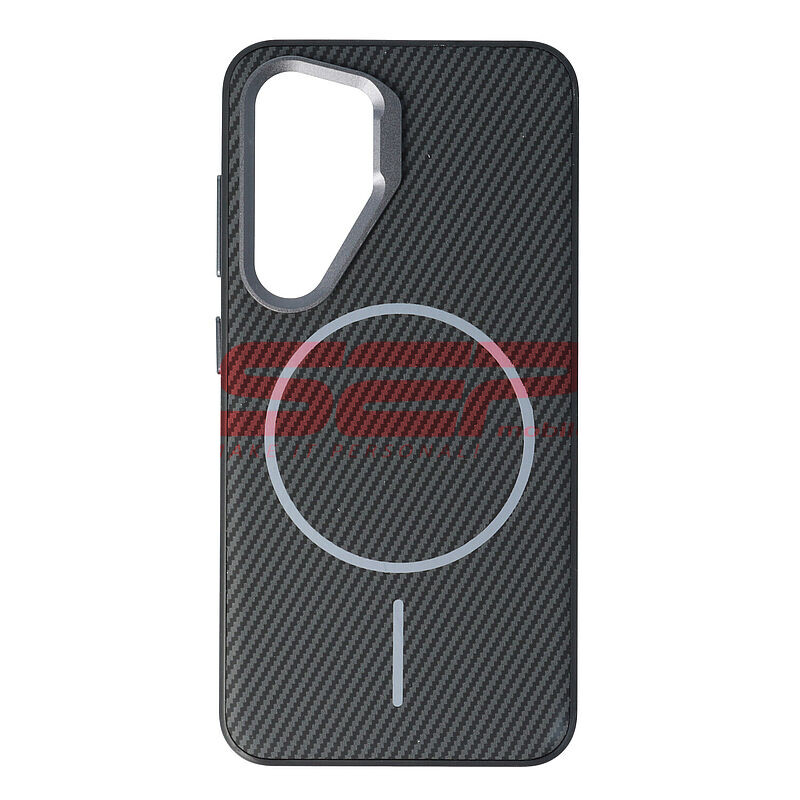 Toc TPU Vegan Leather Carbon Samsung Galaxy S25 Black