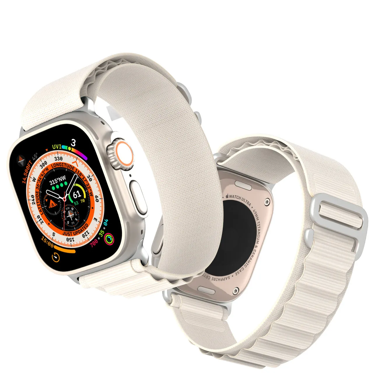Curea Dux Ducis pentru Apple Watch 42 / 44 / 45 / 49 mm, albă