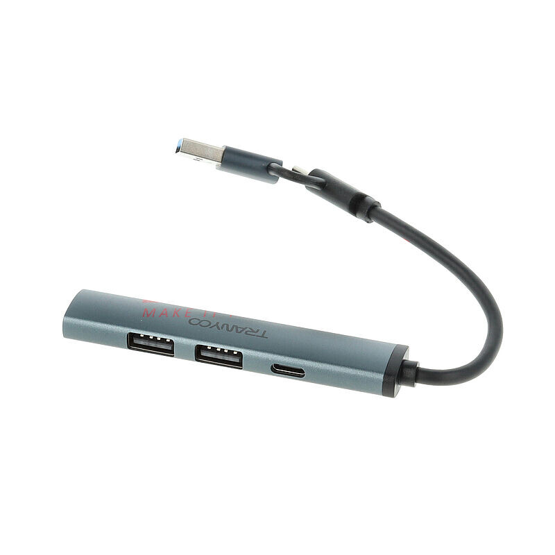 HUB extindere USB-A + USB-C 4 in 1 TRANYOO HB11-AC
