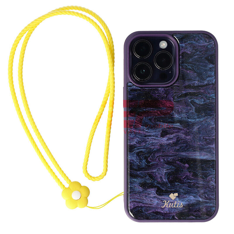 Snur telefon mobil din silicon Flower YELLOW