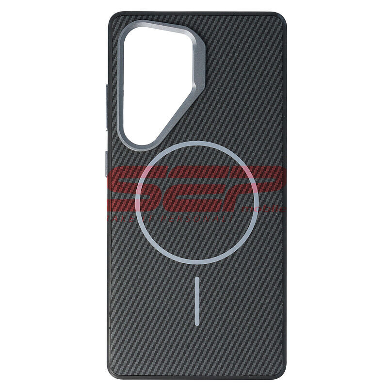 Toc TPU Vegan Leather Carbon Samsung Galaxy S25 Ultra Black