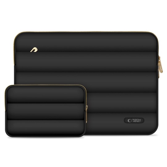 Geantă laptop 15/16 inch si husa pentru accesorii TECH-PROTECT Puffy, neagra