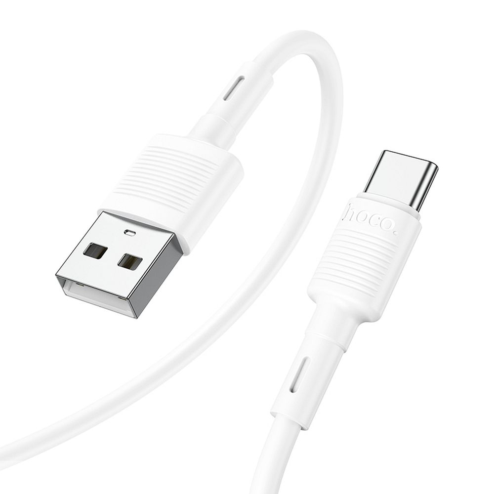 Cablu date și încărcare USB-A la USB-C, 3A, 1m, Hoco X83, alb