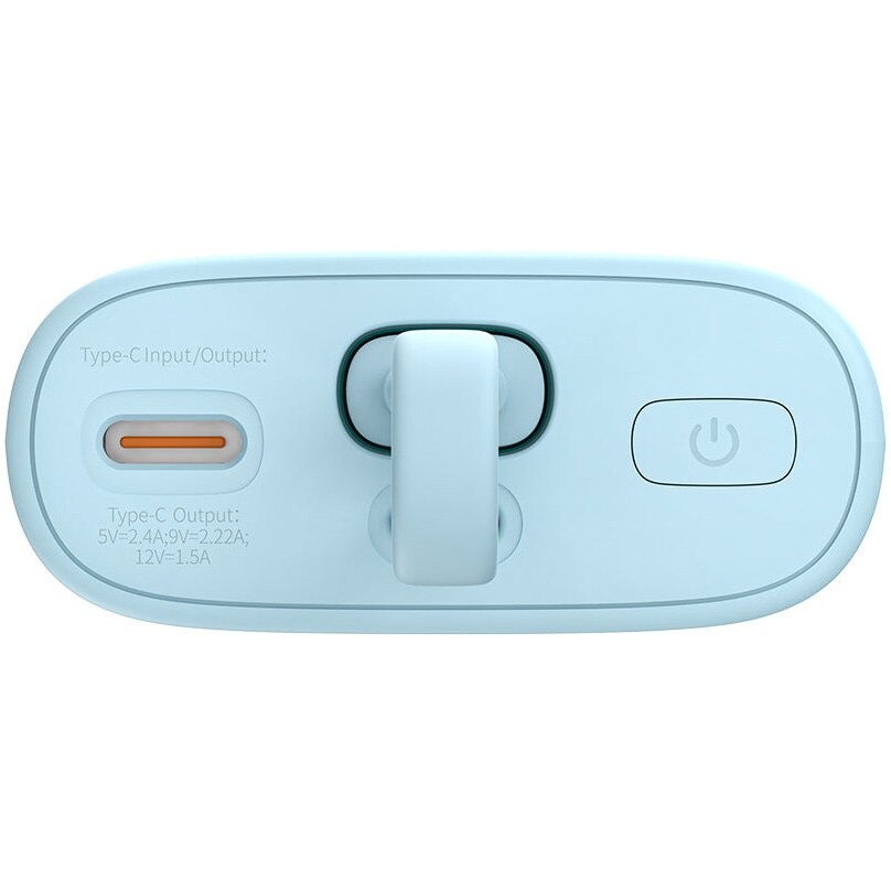 PowerBank Acumulator extern Baseus Popsicle 5200 mAh, 20W, USB-C, cablu incorporat, Portocaliu