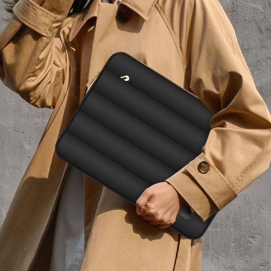 Geantă laptop 15/16 inch si husa pentru accesorii TECH-PROTECT Puffy, neagra