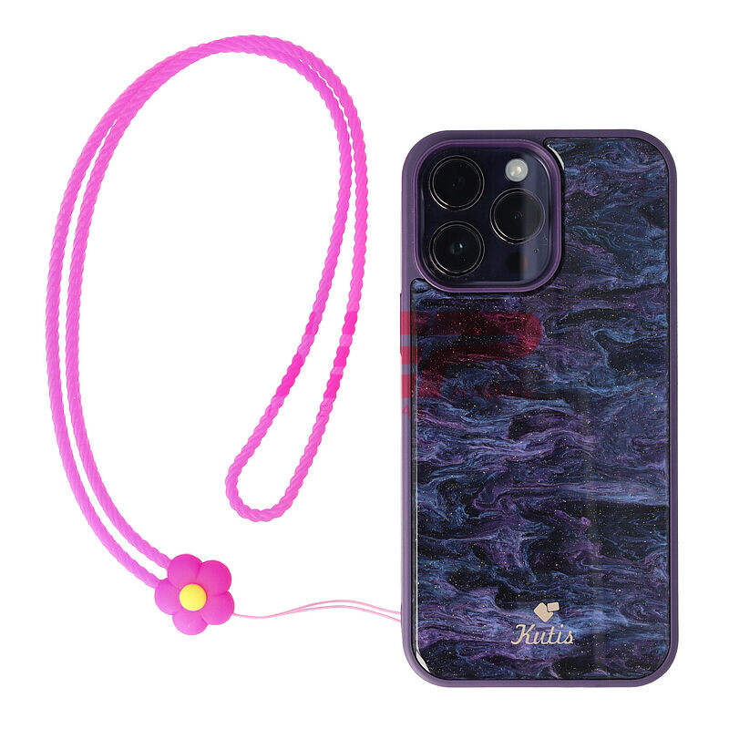 Snur telefon mobil din silicon Flower FUCHSIA