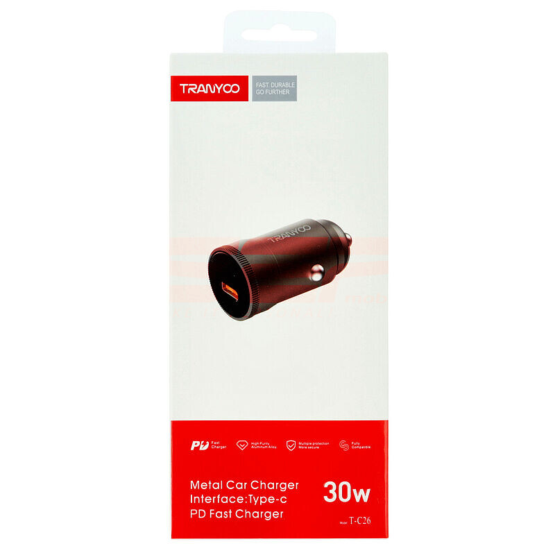 Incarcator auto Type-C PD 30W TRANYOO T-C26 GOLDEN