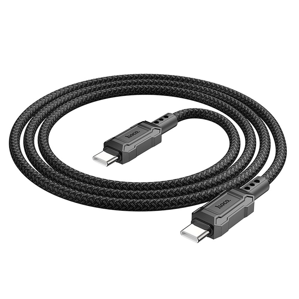 Cablu date Hoco. USB-C la USB-C, 60W, 1 m, negru