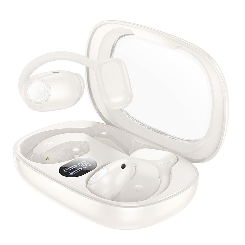 Căști wireless hoco. bluetooth, TWS, EA1, crem