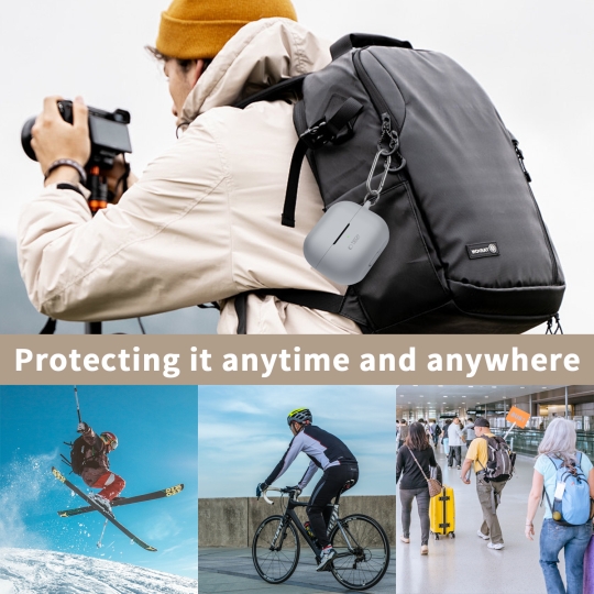 Carcasă TECH-PROTECT din silicon Hook compatibila cu Samsung Galaxy Buds 3 / 3 Pro, negru