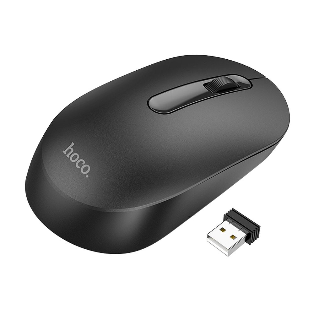 Mouse wireless hoco. 2.4G GM14, negru