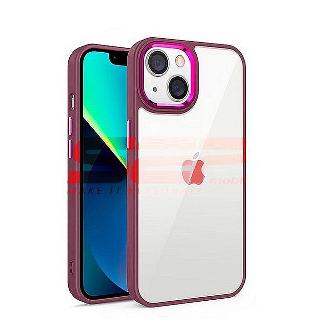 Toc TPU+PC Shell Clear Cover Apple iPhone 14 Plus Burgundy