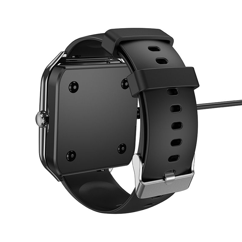 Încărcător cu cablu pentru smartwatch HOCO Y28, 0.6 m, negru