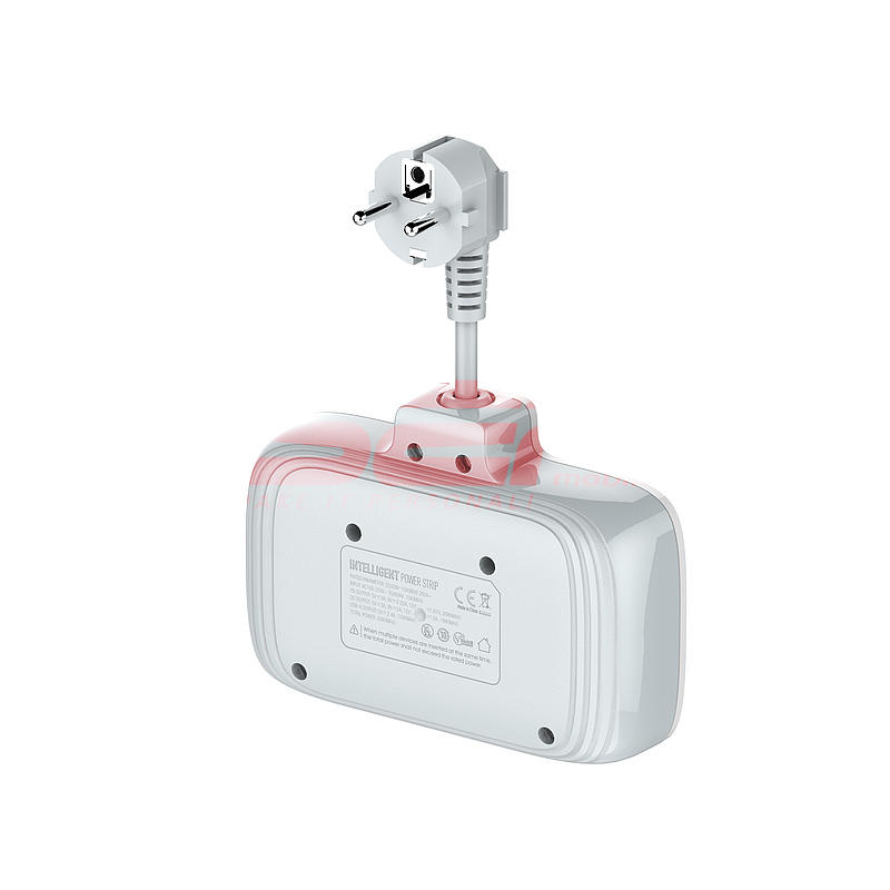 Prelungitor LDNIO cu 2 prize, 3 porturi USB-A si un port USB-C