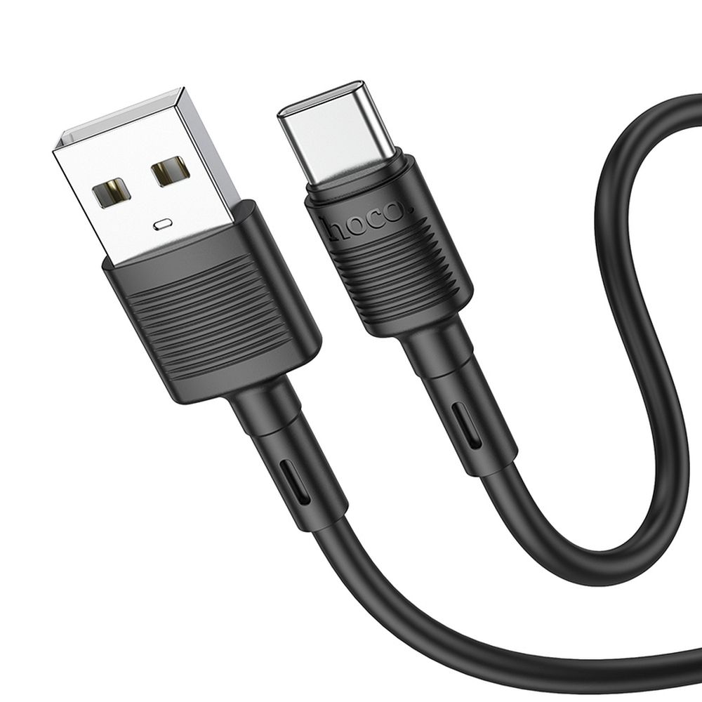 Cablu date și încărcare USB-A la USB-C, 3A, Hoco X83, 1m, negru