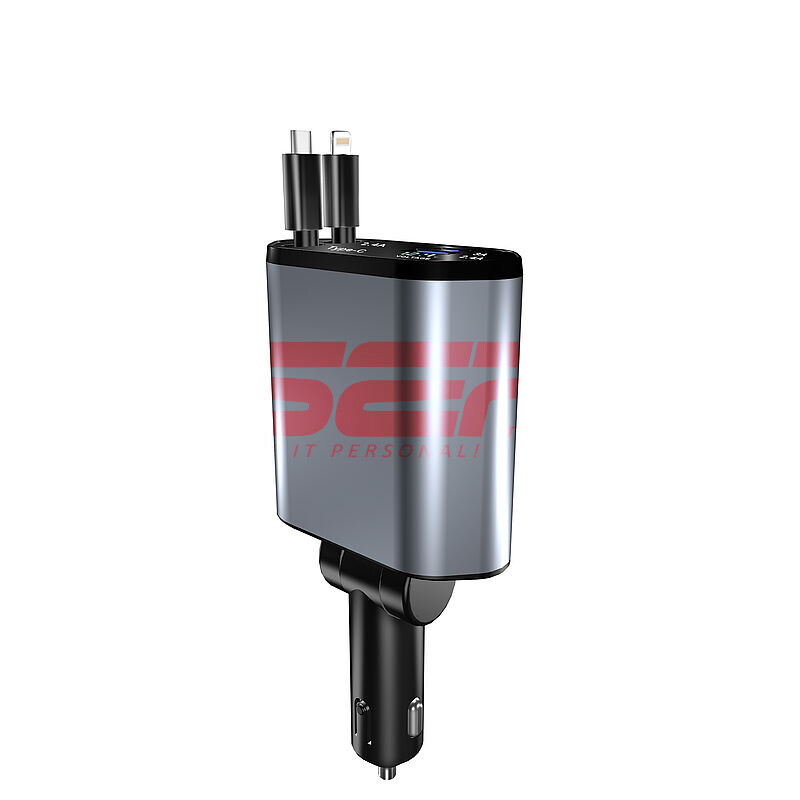Incarcator auto Smart 4 in 1 USB-A + USB-C 66W