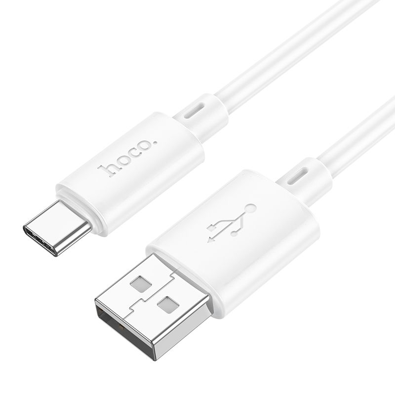 Cablu date hoco. USB-A la USB-C, 1 m, alb